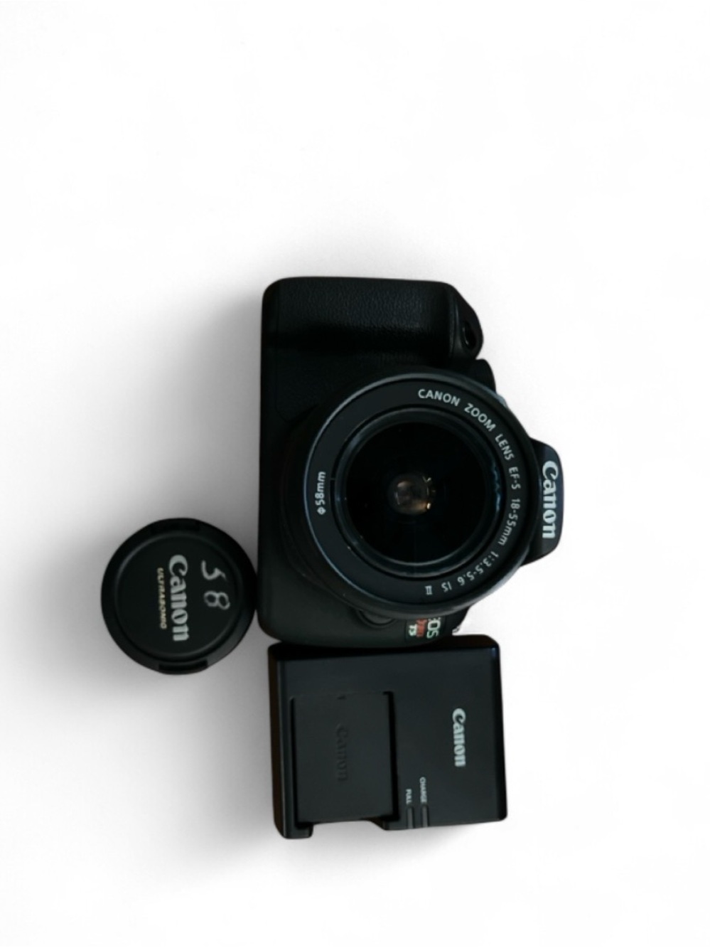 Canon Black rebel Camera with Lens and Charger